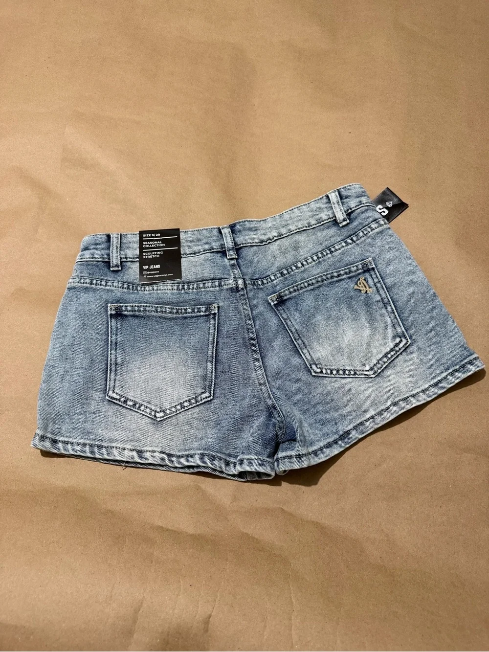 VIP Light Blue Washed Denim Jean Shorts